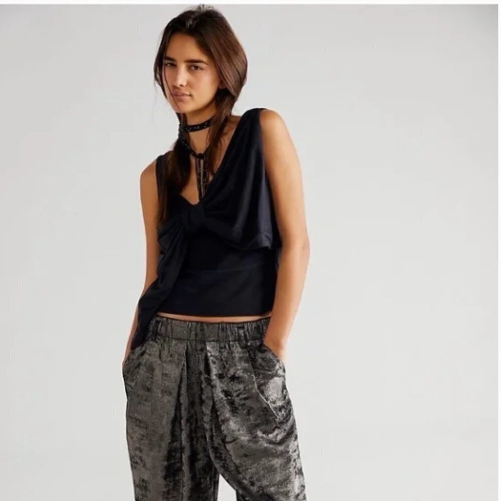 Free People Tied Up Top In Black Size M - Picture 9 of 9